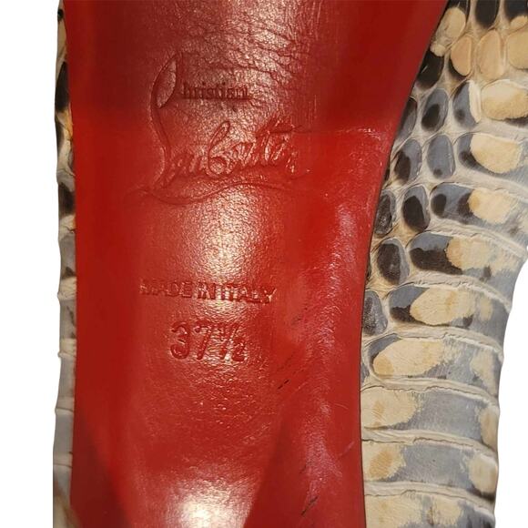 Christian Louboutin Authentic Python Pumps Size 37.5 / 7 US - Picture 4 of 6